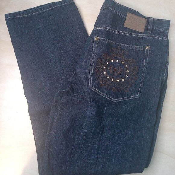 NWT Vintage Y2K Phat Farm Baggy Denim Jeans Slim 40x32 - Picture 1 of 10